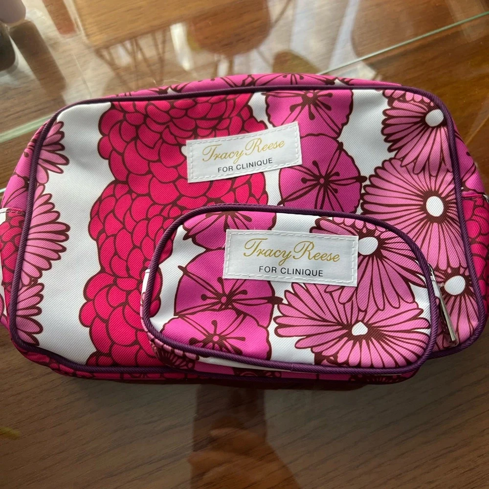 New 4 Mac Tracy Reese guerlain bundle makeup cosmetic bag pouch travel envelope